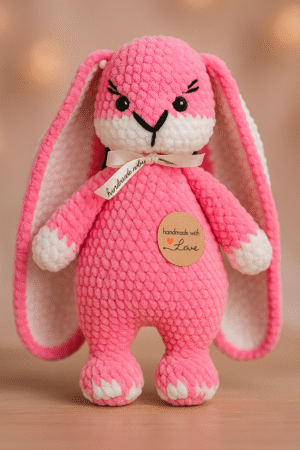 Handmade Pink Bunny Plush Toy