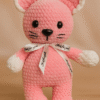 Handmade Pink Plush Mouse Doll